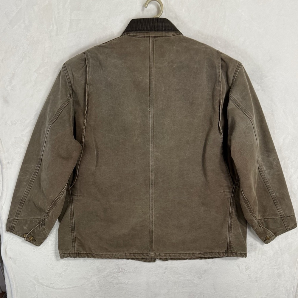 Vintage Carhartt Blanket Lined Chore Coat 2XL Brown Duck Canvas Work Jacket USA‎ - Picture 3 of 15